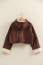 Load image into Gallery viewer, Suede Hooded Jacket (2 Colors)
