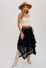 Load image into Gallery viewer, Lace Tier Midi Skirt