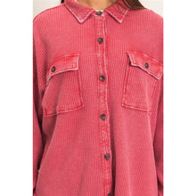 Load image into Gallery viewer, Mineral Wash Waffle Shacket (2 Colors)