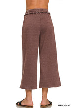 Load image into Gallery viewer, Acid Wash Fleece Palazzo Cropped Pant (9 Colors)
