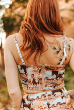 Load image into Gallery viewer, Jacquard Horse Corset Top