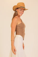 Load image into Gallery viewer, Asymmetrical Denim Corset Top (2 Colors)