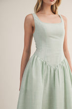 Load image into Gallery viewer, Square Neck Basque Dress (2 Colors)
