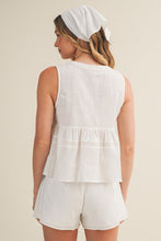 Load image into Gallery viewer, Embroidered Floral Peplum Top