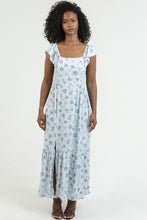 Load image into Gallery viewer, Floral Lace Up Maxi DresS