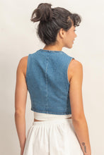 Load image into Gallery viewer, V-neck Denim Vest (2 Colors)