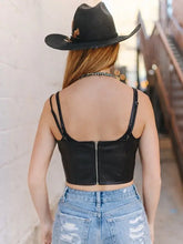Load image into Gallery viewer, Faux Leather Top (2 Colors)