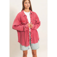 Load image into Gallery viewer, Mineral Wash Waffle Shacket (2 Colors)