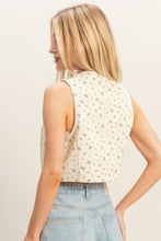 Load image into Gallery viewer, Floral Denim Vest