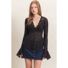 Load image into Gallery viewer, Lace Bell Sleeve Top (2 Colors)