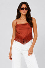 Load image into Gallery viewer, Fringe Silk Top