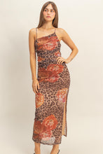 Load image into Gallery viewer, Slinky Leopard Midi Dress
