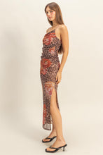 Load image into Gallery viewer, Slinky Leopard Midi Dress