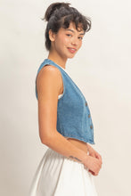 Load image into Gallery viewer, V-neck Denim Vest (2 Colors)