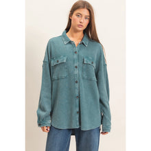 Load image into Gallery viewer, Mineral Wash Waffle Shacket (2 Colors)