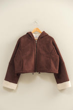 Load image into Gallery viewer, Suede Hooded Jacket (2 Colors)