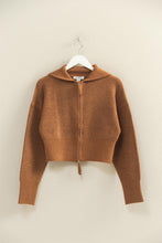 Load image into Gallery viewer, Front Zip Collared Sweaterc(2 Colors)