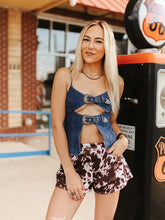 Load image into Gallery viewer, Double Buckle Denim Top (2 Colors)