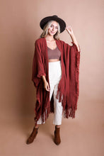 Load image into Gallery viewer, Frayed Bohemian Ruana