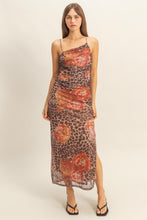 Load image into Gallery viewer, Slinky Leopard Midi Dress