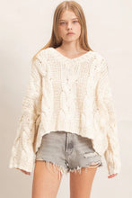 Load image into Gallery viewer, Cable Knit V-Neck Sweater (2 Colors)