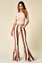 Load image into Gallery viewer, Peachy Keen Striped Flares
