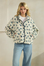 Load image into Gallery viewer, Blues Floral Sherpa Jacket

