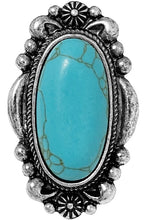 Load image into Gallery viewer, Western Turquoise Cuff Ring
