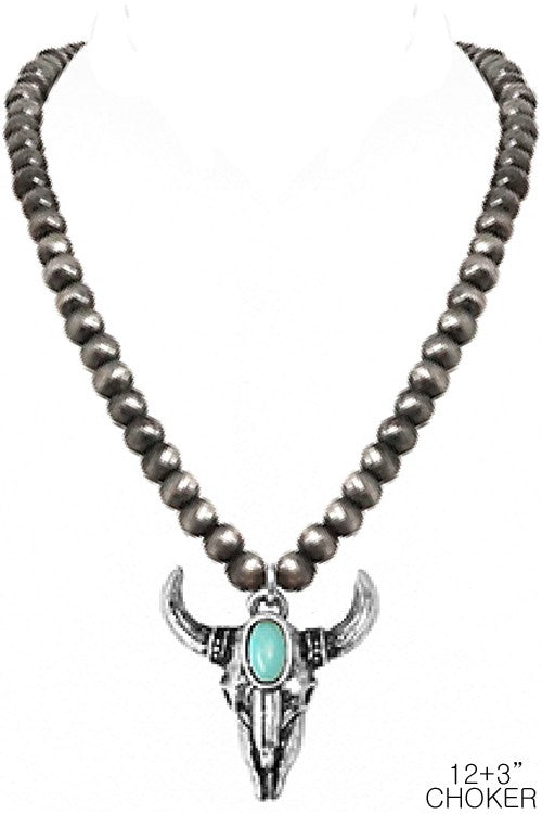 Longhorn Navajo Pearl Necklace