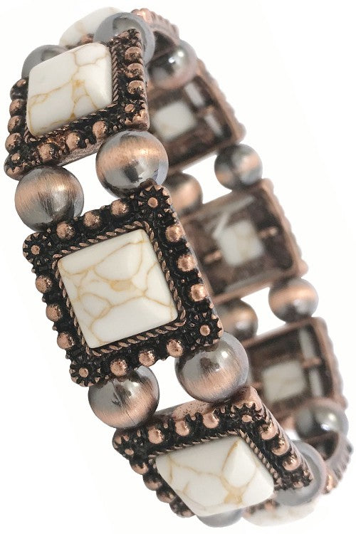 Square Gemstone Bracelet (2 Colors)