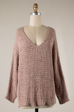 Load image into Gallery viewer, V Neck Cable Knit Sweater (2 Colors)
