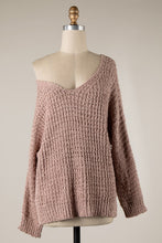 Load image into Gallery viewer, V Neck Cable Knit Sweater (2 Colors)

