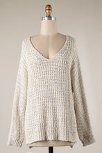 Load image into Gallery viewer, V Neck Cable Knit Sweater (2 Colors)
