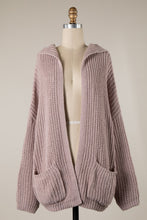Load image into Gallery viewer, Cable Knit Hooded Cardigan (2 Colors)
