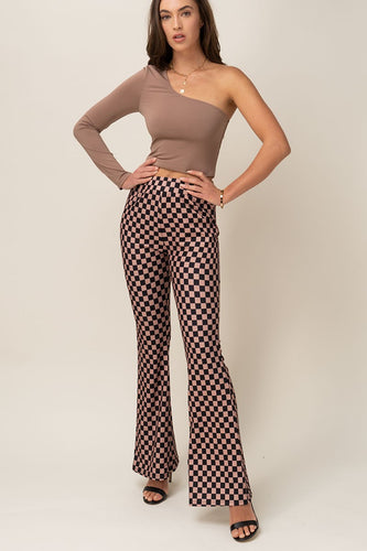 Checkered Flare Pants