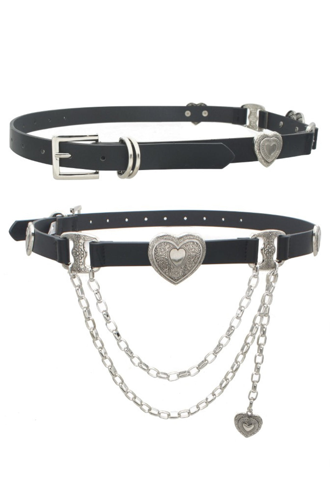 Heart Concho Chain Belt (More Colors Available)