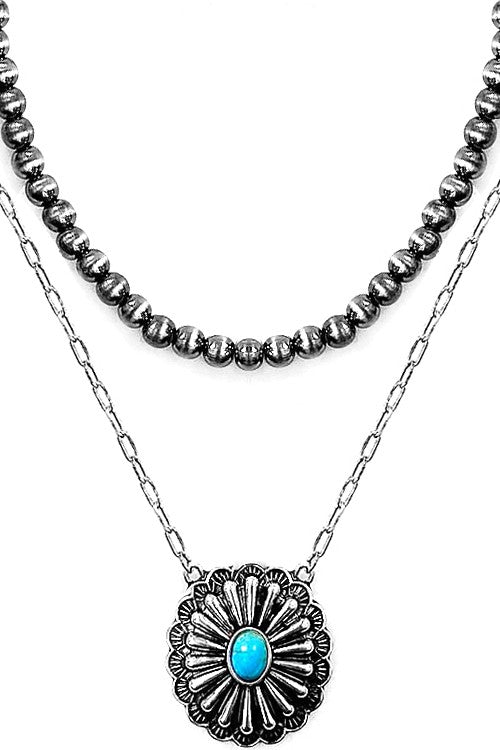 Navajo Pearl Flower Necklace