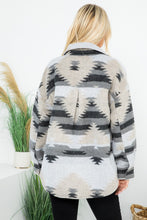Load image into Gallery viewer, Charcoal Aztec Jacket
