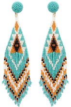 Load image into Gallery viewer, Aztec Bead Earrings (More Colors Available)
