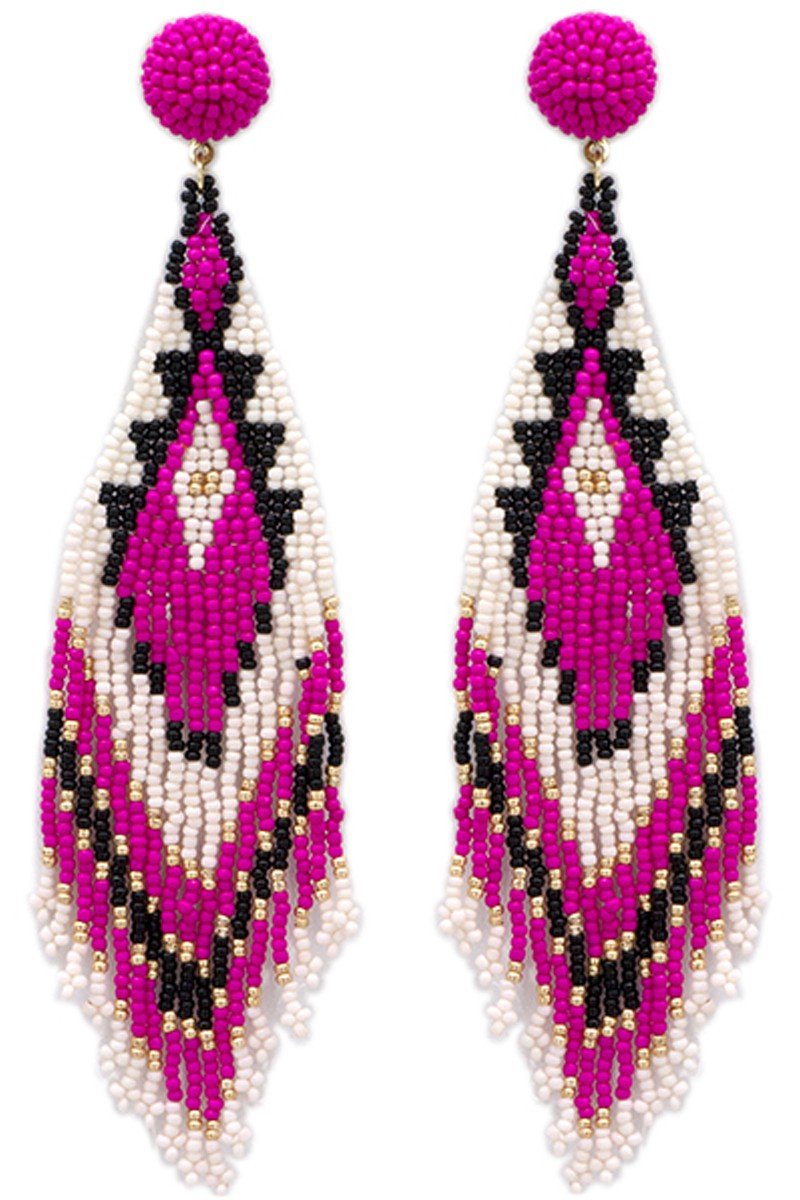 Aztec Bead Earrings (More Colors Available)