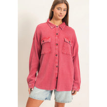 Load image into Gallery viewer, Mineral Wash Waffle Shacket (2 Colors)
