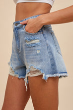 Load image into Gallery viewer, High Rise Distressed Denim Shorts (2 Colors)
