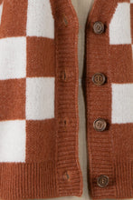 Load image into Gallery viewer, Cropped Checkered Cardigan (2 Colors)
