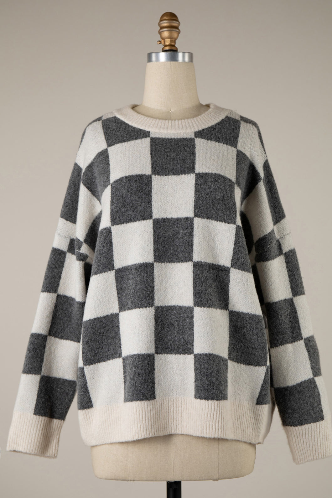 Vintage Checkered Sweater