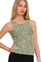 Load image into Gallery viewer, Ribbed Seamless Button Tank Top (3 Colors)
