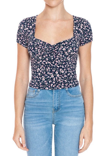 Ditsy Floral Cropped Top