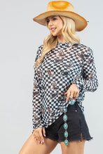Load image into Gallery viewer, Cowgirl Checker Mesh Top

