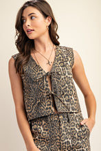 Load image into Gallery viewer, Leopard Print Tie Front Vest
