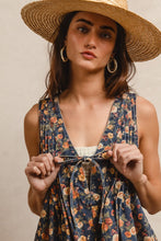 Load image into Gallery viewer, Floral Denim Romper
