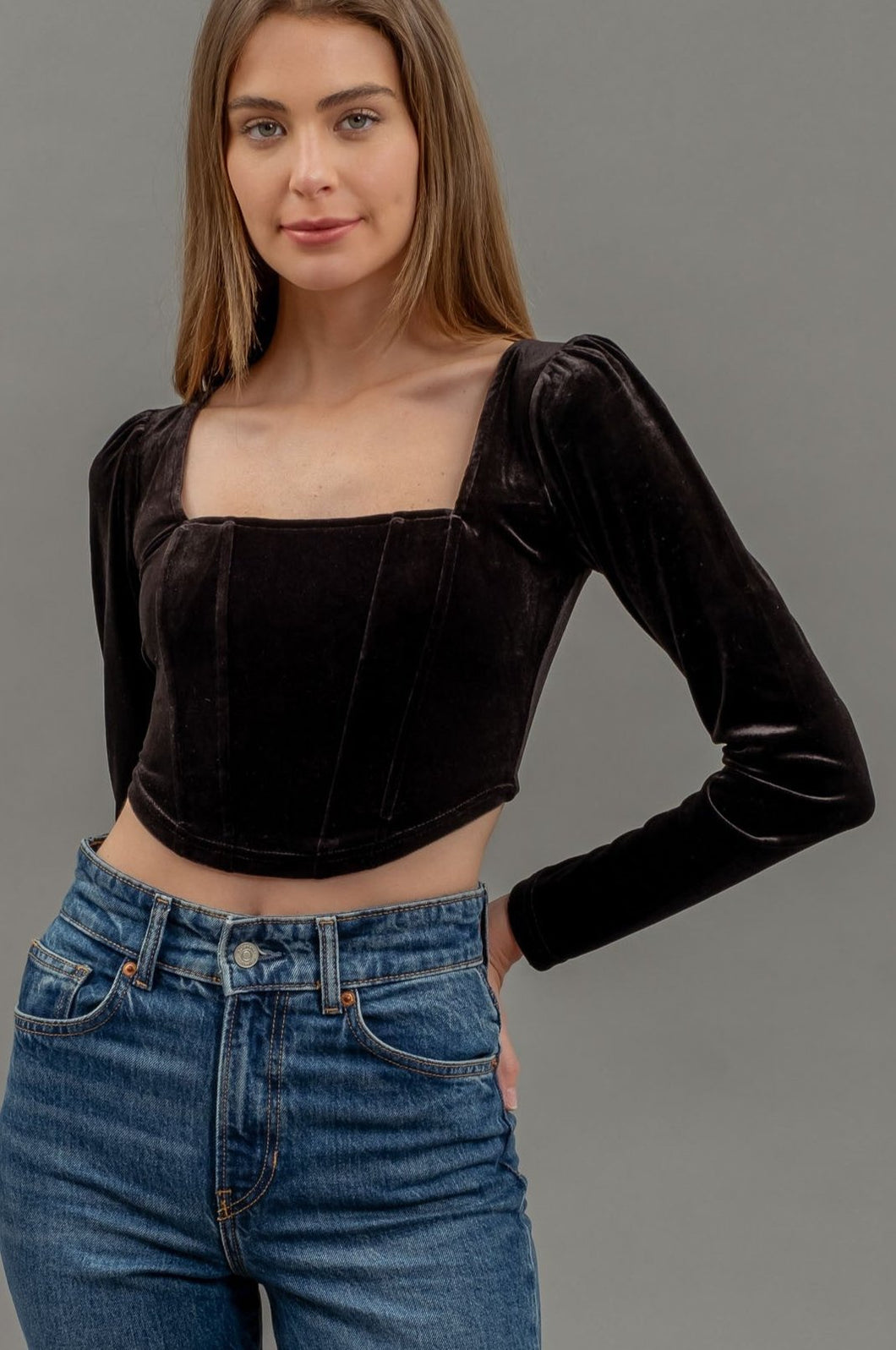 Velvet Corset Top